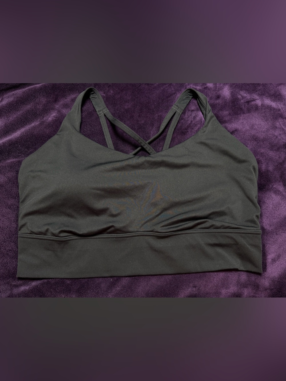 All In Motion Black Strappy Sports Bra XXL Removable Pads Activewear